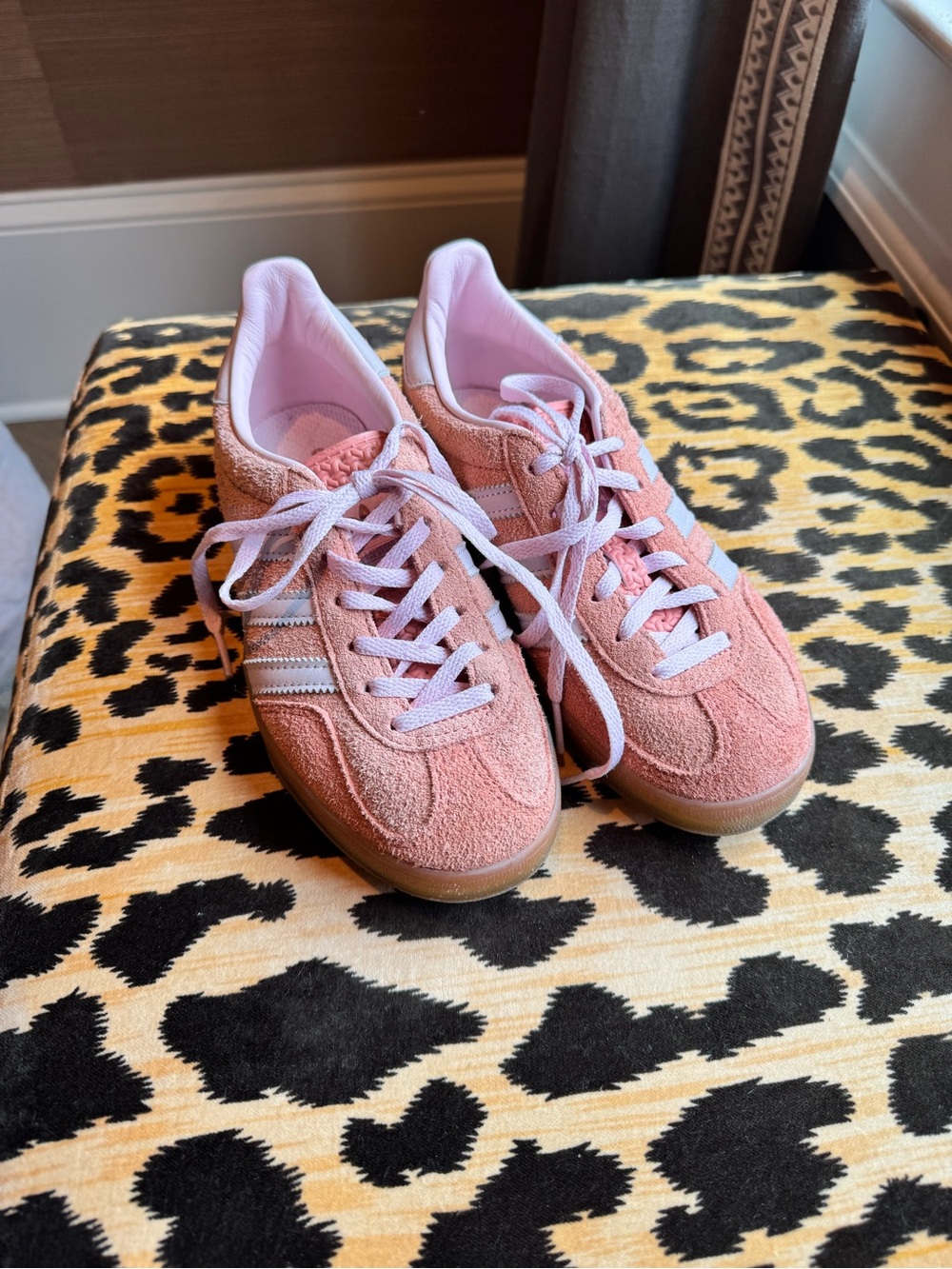 adidas Women's Peach/Pink Suede Sneakers - Picture 2 of 6